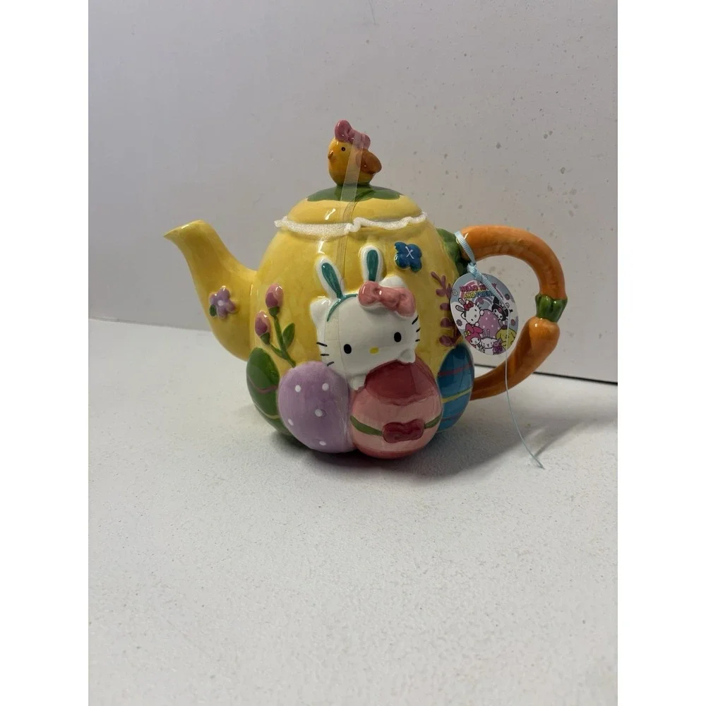 Blue Sky Clayworks - Hello Kitty Easter Bunny Carrot Teapot - 24450